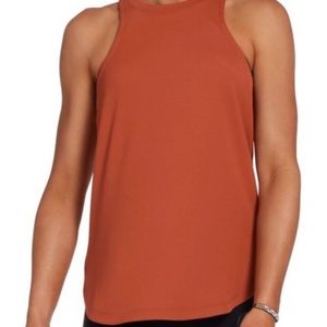 Nike ribbed Dri-Fit Tank in Dusty Peach/burnt or